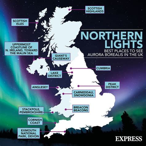 aurora borealis map uk